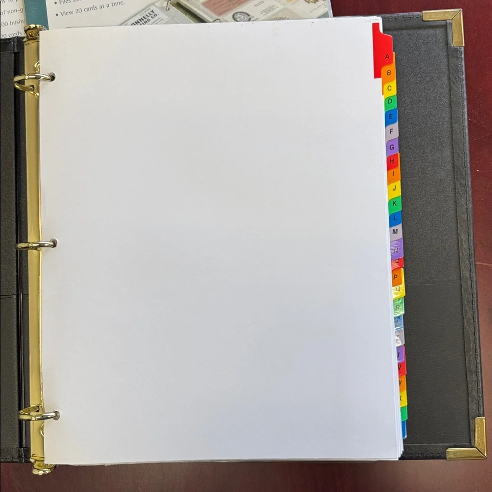 Cardinal Business Card Sleeves and Binder